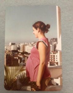 Denalyn Lucado Rio de Janeiro 1986, grávida de Andrea